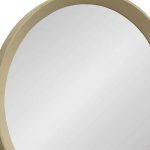 Homeroots - 20" Cream Round Wood Framed Accent Mirror - Image 5