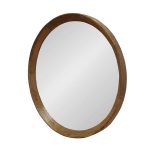 Homeroots - 20" Natural Round Wood Framed Accent Mirror - Image 3