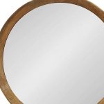 Homeroots - 20" Natural Round Wood Framed Accent Mirror - Image 5