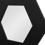 Homeroots - 19" Black Hexagon Wood Framed Accent Mirror - Image 5