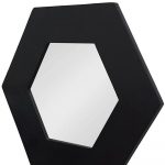 Homeroots - 19" Black Hexagon Wood Framed Accent Mirror - Image 6