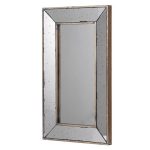 Homeroots - 24" Silver Framed Antiqued Accent Mirror - Image 3