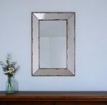Homeroots - 20" Silver Framed Antiqued Accent Mirror