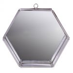 Homeroots - 8" Silver Hexagon Steel Framed Accent Mirror - Image 2