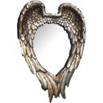 Homeroots - 22" Antiqued Gold Heart Resin Framed Accent Mirror
