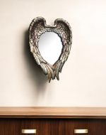 Homeroots - 22" Antiqued Gold Heart Resin Framed Accent Mirror - Image 2