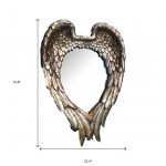 Homeroots - 22" Antiqued Gold Heart Resin Framed Accent Mirror - Image 5