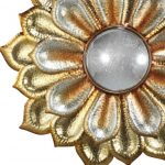 Homeroots - 36" Gold Metal Flower Framed Accent Mirror - Image 4