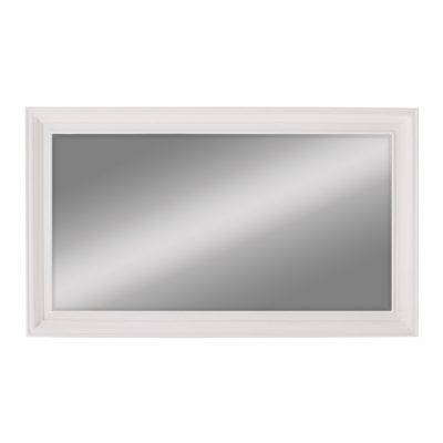 Homeroots - 28" White Rectangle Wall Mounted Full Length Hanging Mirror