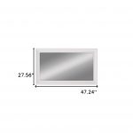 Homeroots - 28" White Rectangle Wall Mounted Full Length Hanging Mirror - Image 5