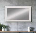 Homeroots - 28" White Rectangle Wall Mounted Full Length Hanging Mirror - Image 2