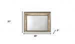 Homeroots - 37" Champagne Lighted Wood Framed Mounted Dresser Mirror - Image 5