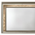Homeroots - 37" Champagne Lighted Wood Framed Mounted Dresser Mirror - Image 4