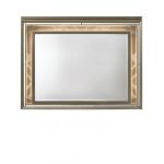 Homeroots - 37" Champagne Lighted Wood Framed Mounted Dresser Mirror - Image 3