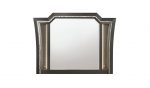 Homeroots - 38" Gunmetal Lighted Abstract Wood Framed Mounted Dresser Mirror - Image 2