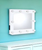 Homeroots - 26" White Metal Framed Mounted Accent Mirror
