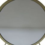 Homeroots - 19" Brass Round Metal Framed Freestanding Mirror - Image 4