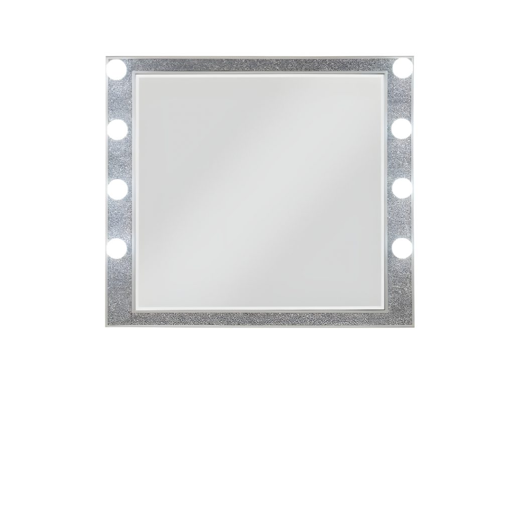 Homeroots - 36" Square Wood Framed Mounted Dresser Mirror