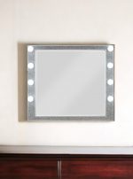 Homeroots - 36" Square Wood Framed Mounted Dresser Mirror