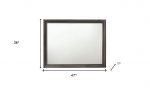 Homeroots - 36" Gray Wood Framed Mounted Dresser Mirror - Image 7