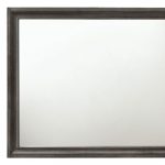 Homeroots - 36" Gray Wood Framed Mounted Dresser Mirror - Image 4