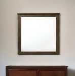Homeroots - 40" Square Wood Framed Mounted Dresser Mirror