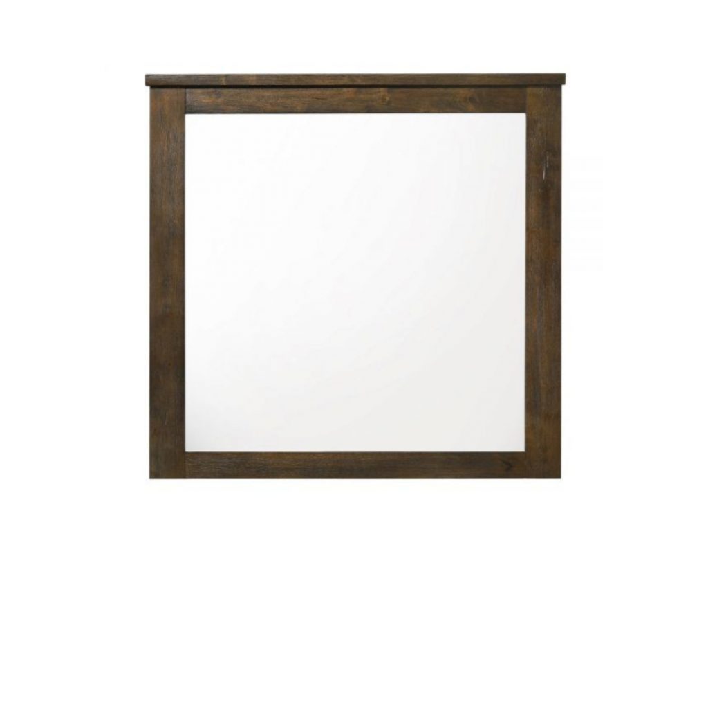 Homeroots - 40" Square Wood Framed Mounted Dresser Mirror