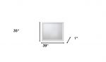 Homeroots - 35" White Square Wood Framed Mounted Dresser Mirror - Image 5