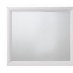 Homeroots - 35" White Square Wood Framed Mounted Dresser Mirror - Image 4