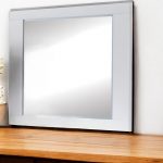 Homeroots - 37" White Wood Framed Mounted Dresser Mirror