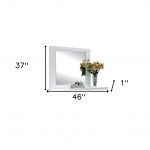 Homeroots - 37" White Wood Framed Mounted Dresser Mirror - Image 6