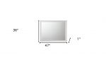 Homeroots - 36" White Wood Framed Mounted Dresser Mirror - Image 6