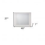 Homeroots - 37" White Square Wood Framed Mounted Dresser Mirror - Image 5