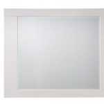 Homeroots - 37" White Square Wood Framed Mounted Dresser Mirror - Image 3