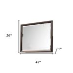 Homeroots - 36" Merlot Wood Framed Mounted Dresser Mirror - Image 5