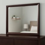 Homeroots - 36" Merlot Wood Framed Mounted Dresser Mirror