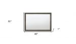 Homeroots - 32" Gray Wood Framed Mounted Dresser Mirror - Image 6