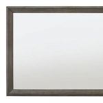 Homeroots - 32" Gray Wood Framed Mounted Dresser Mirror - Image 4