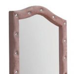 Homeroots - 30" Pink Abstract Wood Framed Mounted Dresser Mirror - Image 3