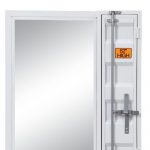 Homeroots - 32" White Metal Framed Mounted Dresser Mirror - Image 3