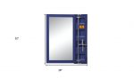 Homeroots - 32" Blue Metal Framed Dresser Mirror - Image 5