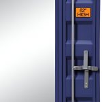 Homeroots - 32" Blue Metal Framed Dresser Mirror - Image 3