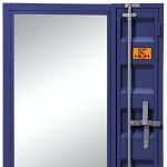 Homeroots - 32" Blue Metal Framed Dresser Mirror - Image 4