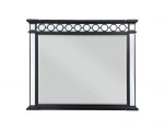Homeroots - 42" Gunmetal Wood Framed Mounted Dresser Mirror - Image 2