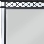 Homeroots - 42" Gunmetal Wood Framed Mounted Dresser Mirror - Image 4