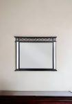 Homeroots - 42" Gunmetal Wood Framed Mounted Dresser Mirror
