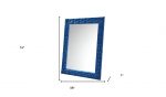 Homeroots - 74" Blue Square Wood Framed Mounted Accent Mirror - Image 6