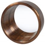Homeroots - 21" Copper Round Metal Framed Accent Mirror