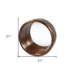 Homeroots - 21" Copper Round Metal Framed Accent Mirror - Image 6