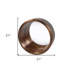 Homeroots - 21" Copper Round Metal Framed Accent Mirror